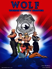 Wolf- Woman Bounty Hunter- BlacknWhite