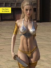 Elf vs Barbarian- [Sarubo3d]